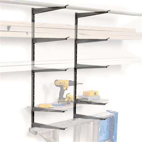 Durable Steel 32-in Rail for Wood Closet Hardware - White Wall Brackets - Easy Mounting - Cut to Size - Long-lasting Construction. . Lowes shelves wall